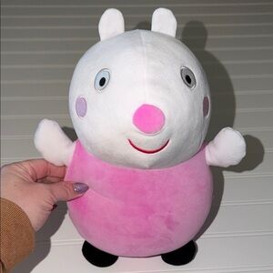 Peppa Pig Suzy Sheep Plush Stuffed Animal Pink 9 Inch Toy Kids